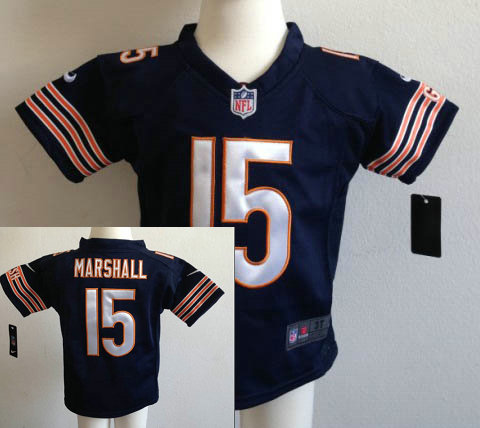 Kids Brandon Marshall Chicago Bears #15 Blue Nike Game Jersey