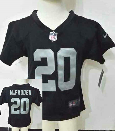 Kids Darren McFadden Oakland Raiders #20 Black Stitched Nike Jersey
