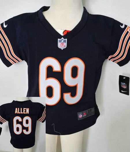 Kids Jared Allen Chicago Bears #69 Blue Nike Jersey
