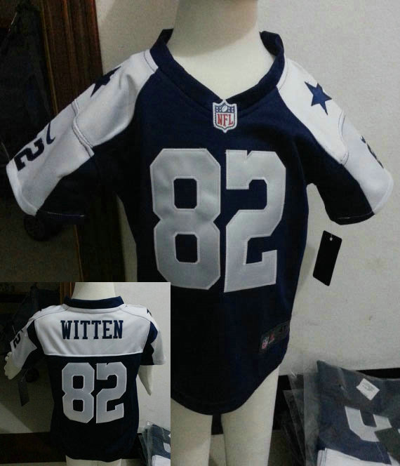 Kids Jason Witten Dallas Cowboys #82 Navy Blue Thankgivings Nike Game Jersey