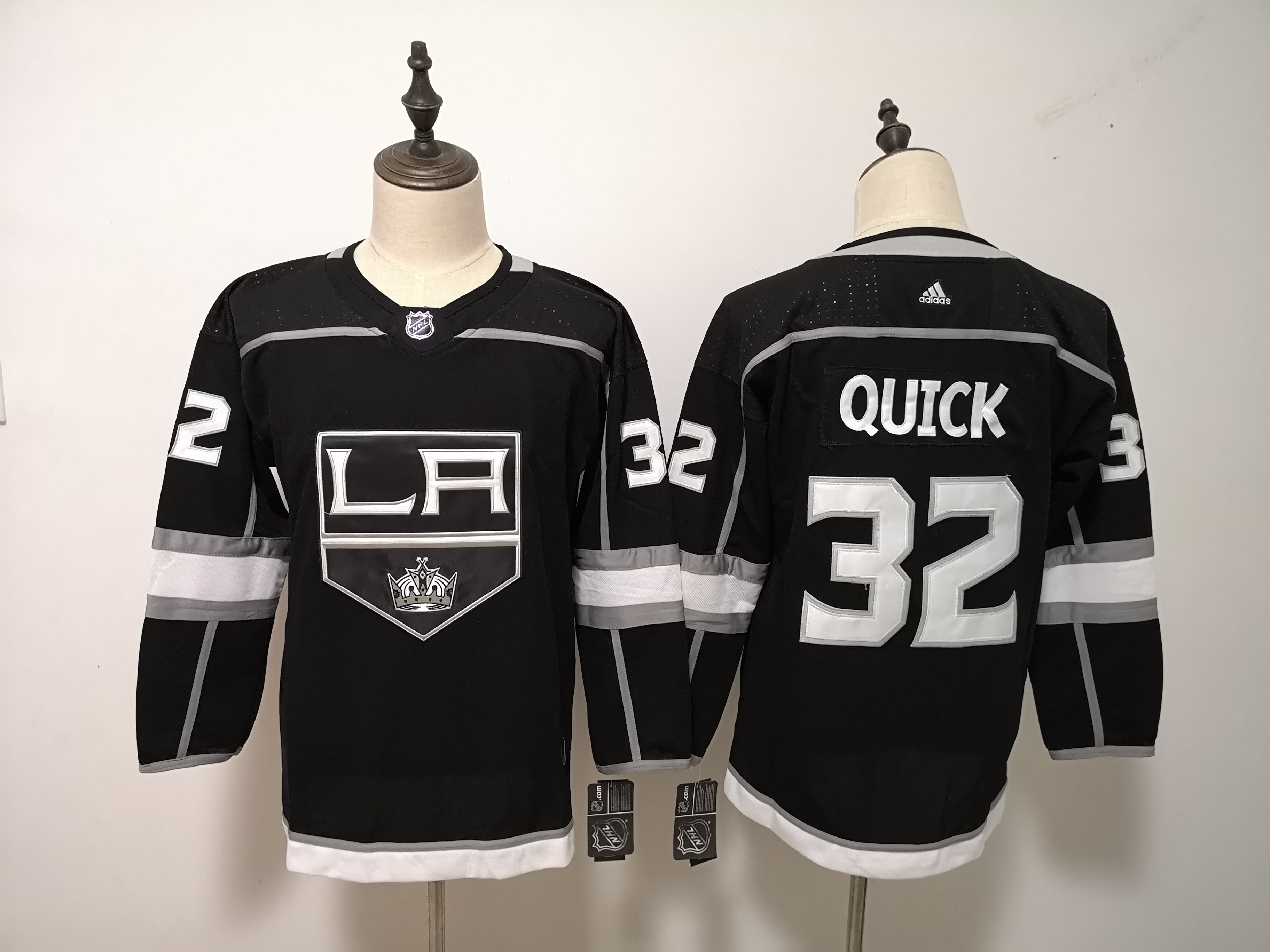 Kings 32 Jonathan Quick Black Women Adidas Jersey