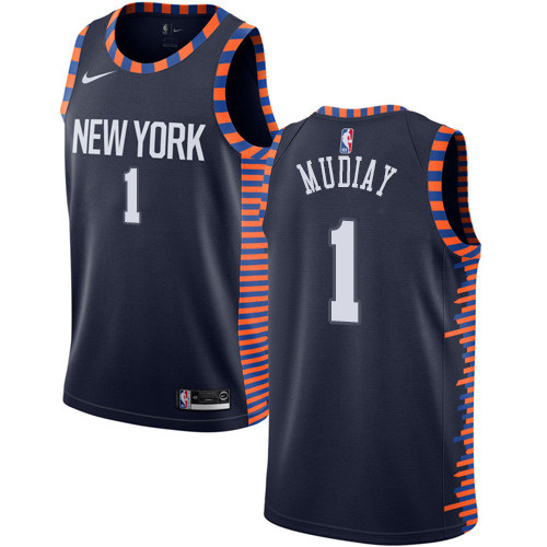 Knicks #1 Emmanuel Mudiay Navy Basketball Swingman City Edition 2018-19 Jersey Knicks #1 Emmanuel Mudiay Navy Basketball Swingman City Edition 2018-19 Jersey