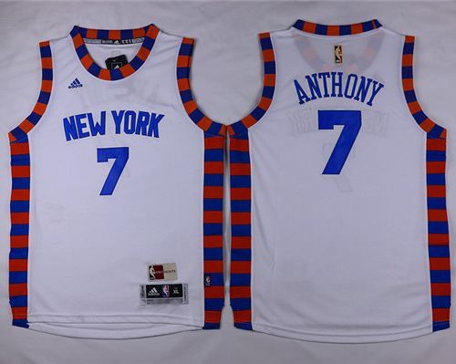 Knicks #7 Carmelo Anthony White Hardwood Classics Performance Stitched Youth NBA Jersey Knicks #7 Carmelo Anthony White Hardwood Classics Performance Stitched Youth NBA Jersey