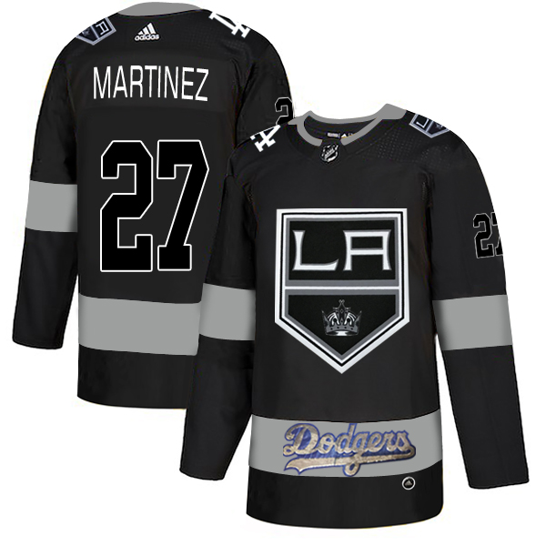 LA Kings With Dodgers 27 Alec Martinez Black Adidas Jersey LA Kings With Dodgers 27 Alec Martinez Black Adidas Jersey