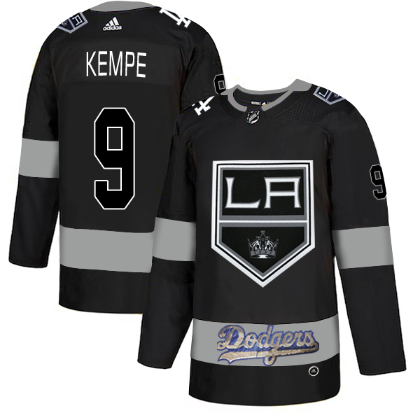 LA Kings With Dodgers 9 Adrian Kempe Black Adidas Jersey LA Kings With Dodgers 9 Adrian Kempe Black Adidas Jersey