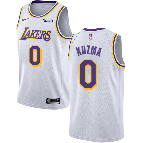 Lakers #0 Kyle Kuzma White Women's Basketball Swingman Association Edition Jersey