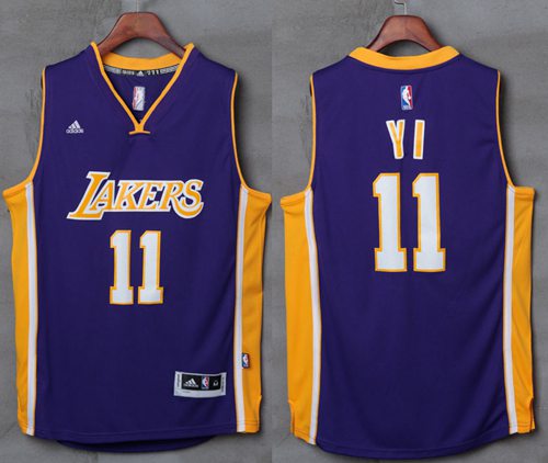 Lakers #11 Yi Jianlian Purple Stitched NBA Jersey Lakers #11 Yi Jianlian Purple Stitched NBA Jersey
