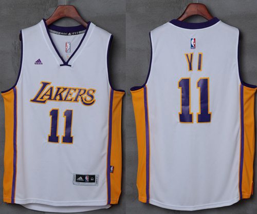 Lakers #11 Yi Jianlian White Stitched NBA Jersey Lakers #11 Yi Jianlian White Stitched NBA Jersey