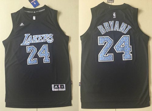 Lakers #24 Kobe Bryant Black Diamond Fashion Stitched NBA Jersey Lakers #24 Kobe Bryant Black Diamond Fashion Stitched NBA Jersey