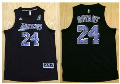 Lakers #24 Kobe Bryant Black New Camo Fashion Stitched NBA Jersey