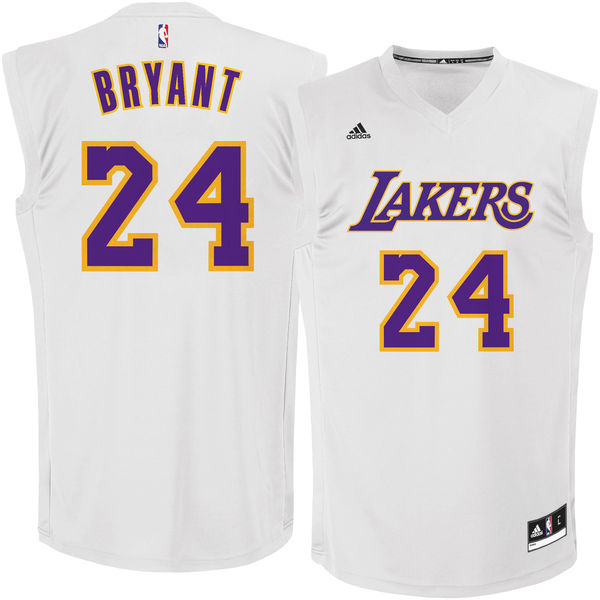 Lakers #24 Kobe Bryant White Chase Fashion Replica Jersey Lakers #24 Kobe Bryant White Chase Fashion Replica Jersey