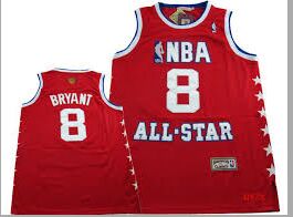 Lakers #8   Kobe Bryant red all star nba jerse