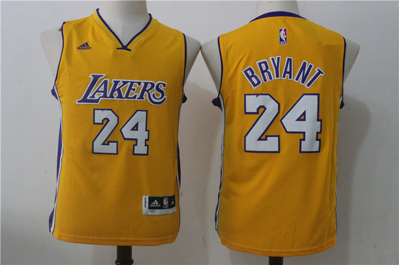 Lakers 24 Kobe Bryant Yellow Youth Swingman Jersey Lakers 24 Kobe Bryant Yellow Youth Swingman Jersey