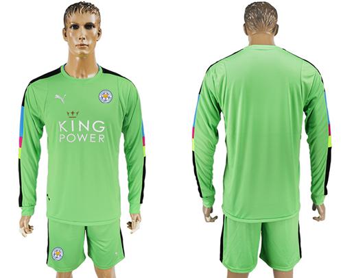 Leicester City Blank Green Goalkeeper Long Sleeves Soccer Club Jersey Leicester City Blank Green Goalkeeper Long Sleeves Soccer Club Jersey