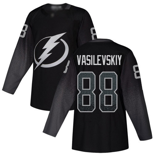Lightning #88 Andrei Vasilevskiy Black Alternate Authentic Stitched Hockey Jersey