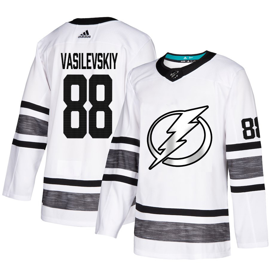 Lightning #88 Andrei Vasilevskiy White Authentic 2019 All-Star Stitched Youth Hockey Jersey
