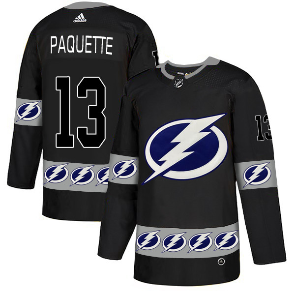 Lightning 13 Cedric Paquette Black Team Logos Fashion Adidas Jersey Lightning 13 Cedric Paquette Black Team Logos Fashion Adidas Jersey