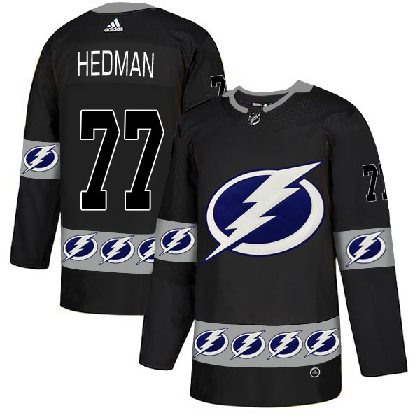 Lightning 77 Victor Hedman Black Team Logos Fashion Adidas Jersey Lightning 77 Victor Hedman Black Team Logos Fashion Adidas Jersey