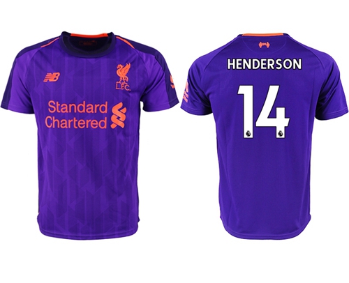 Liverpool #14 Henderson Away Soccer Club Jersey