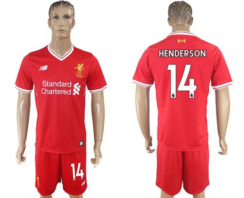 Liverpool #14 Henderson Red Home Soccer Club Jersey Liverpool #14 Henderson Red Home Soccer Club Jersey