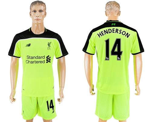 Liverpool #14 Henderson Sec Away Soccer Club Jersey Liverpool #14 Henderson Sec Away Soccer Club Jersey