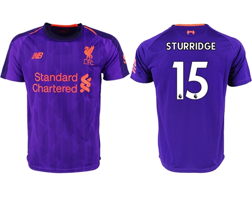 Liverpool #15 Sturridge Away Soccer Club Jersey