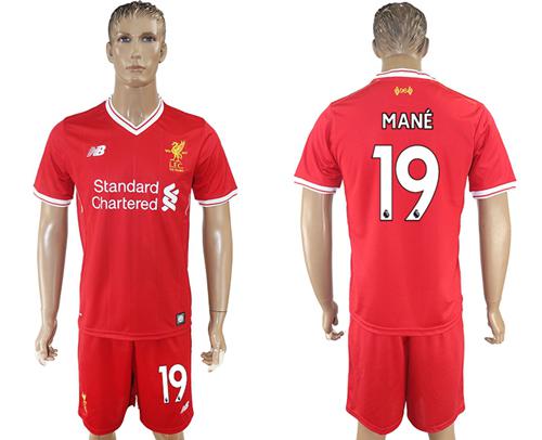 Liverpool #19 Mane Red Home Soccer Club Jersey Liverpool #19 Mane Red Home Soccer Club Jersey
