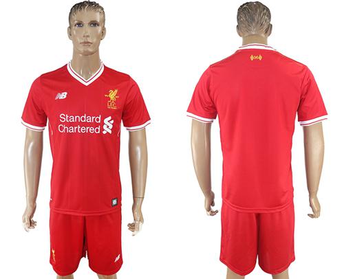 Liverpool Blank Red Home Soccer Club Jersey