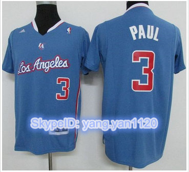 Los Angeles Clippers #3 Chris Paul Light Blue Pride Swingman Stitched NBA Jersey