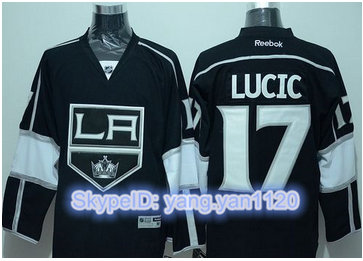 Los Angeles Kings #17 Milan Lucic Black Home Stitched NHL Jersey