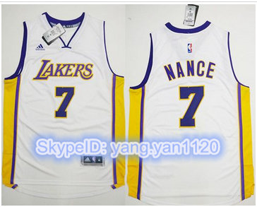 Los Angeles Lakers #7 Larry Nance White Stitched NBA Jersey