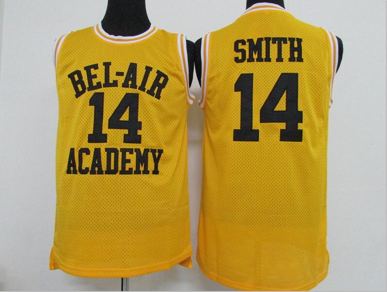 Movie Edition Jersey #14 Will Smith YELLOW mesh jerseys
