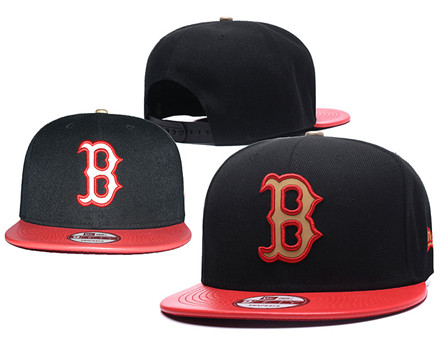 MLB Boston Red Sox Team Logo Black Reflective Adjustable Hat A01