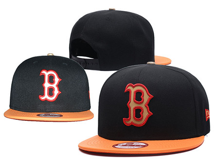 MLB Boston Red Sox Team Logo Black Reflective Adjustable Hat A02