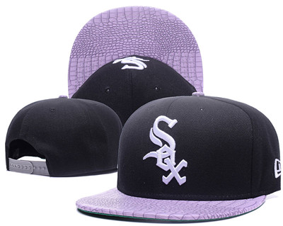 MLB Chicago White Sox Black Stitched Snapback Hats 45