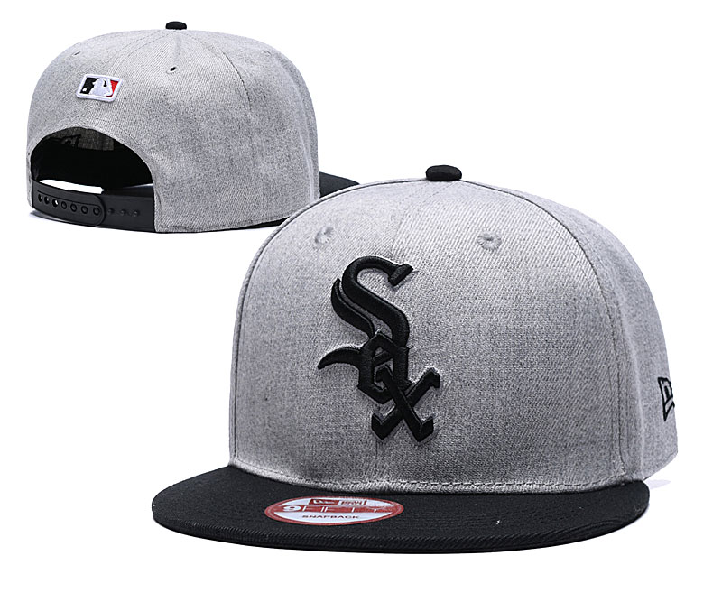 MLB Chicago White Sox Fresh Logo Black Snapback Adjustable Hat