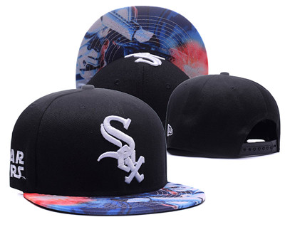 MLB Chicago White Sox Team Logo Black Adjustable Hat GS