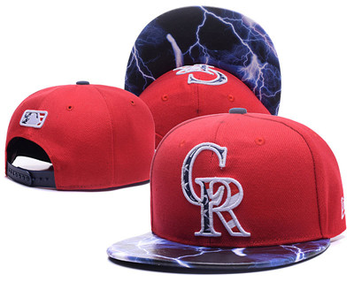 MLB Colorado Rockies USA Flag Logo Red Adjustable Hat LH