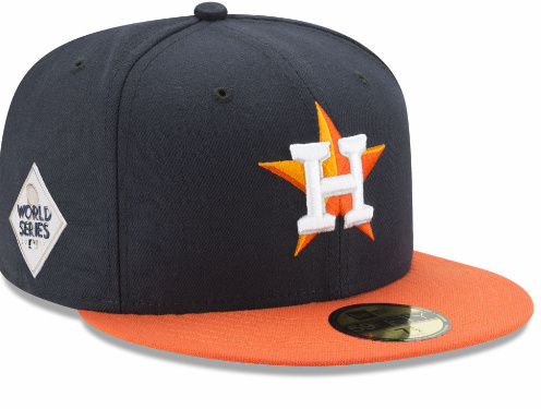 MLB Houston Astros Navy Orange 2017 World Series Bound Side Patch Fitted Hat