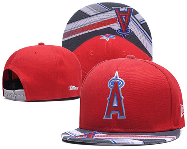 MLB Los Angeles Angels Team Logo Red Snapback Adjustable-Hat GS