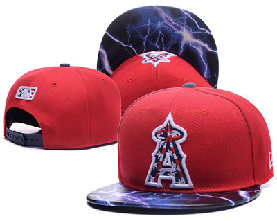 MLB Los Angeles Angels USA Flag Logo Red Adjustable Hat LH