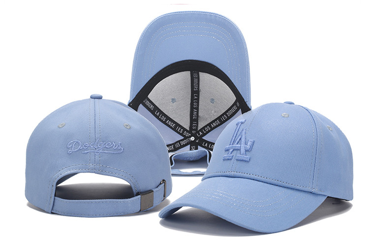 MLB Los Angeles Dodgers Team Logo Black Peaked Adjustable Hat 7
