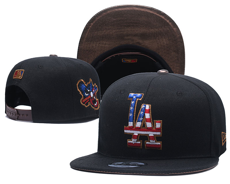 MLB Los Angeles Dodgers USA Flag Black Adjustable Hat YD MLB Los Angeles Dodgers USA Flag Black Adjustable Hat YD