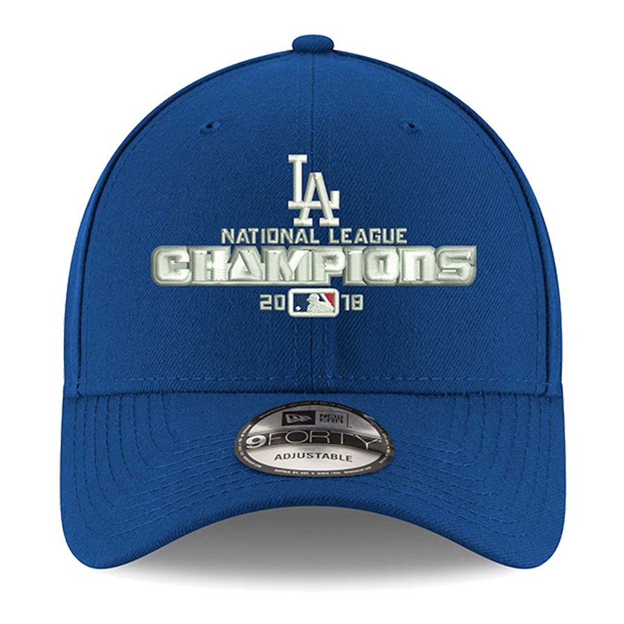 MLB Los AngelesDodgers Team Logo Black Peaked Adjustable Hat  1