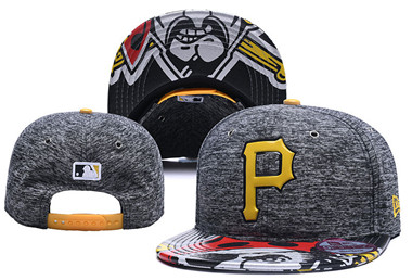 MLB Pittsburgh Pirates Team Logo Gray Adjustable Hat 96