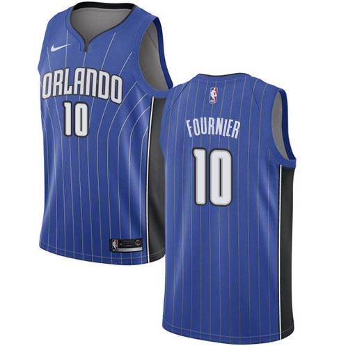 Magic #10 Evan Fournier Royal Youth Basketball Swingman Icon Edition Jersey