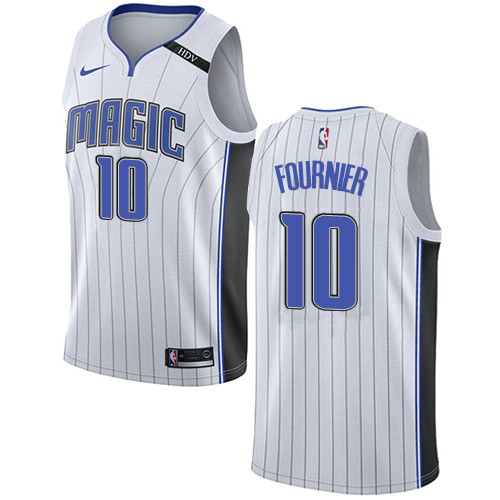 Magic #10 Evan Fournier White Women's Basketball Swingman Association Edition Jersey