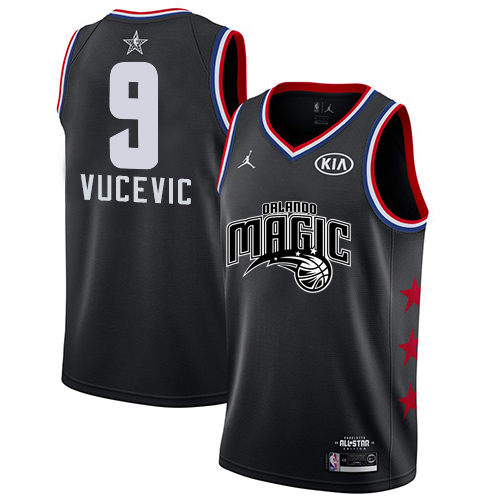 Magic #9 Nikola Vucevic Black Women's Basketball Jordan Swingman 2019 All-Star Game Jersey
