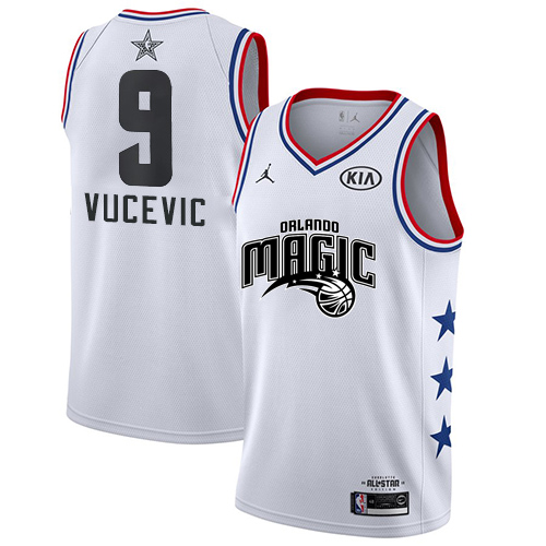 Magic #9 Nikola Vucevic White Youth Basketball Jordan Swingman 2019 All-Star Game Jersey
