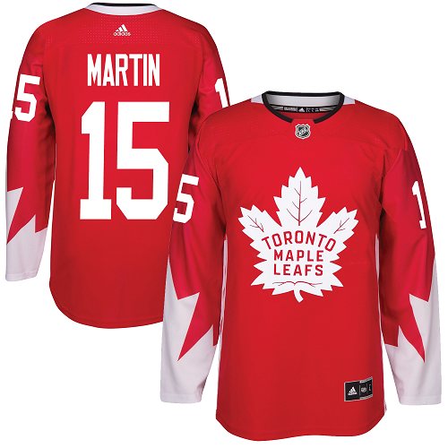 Maple Leafs #15 Matt Martin Red Alternate Stitched Youth NHL Jersey